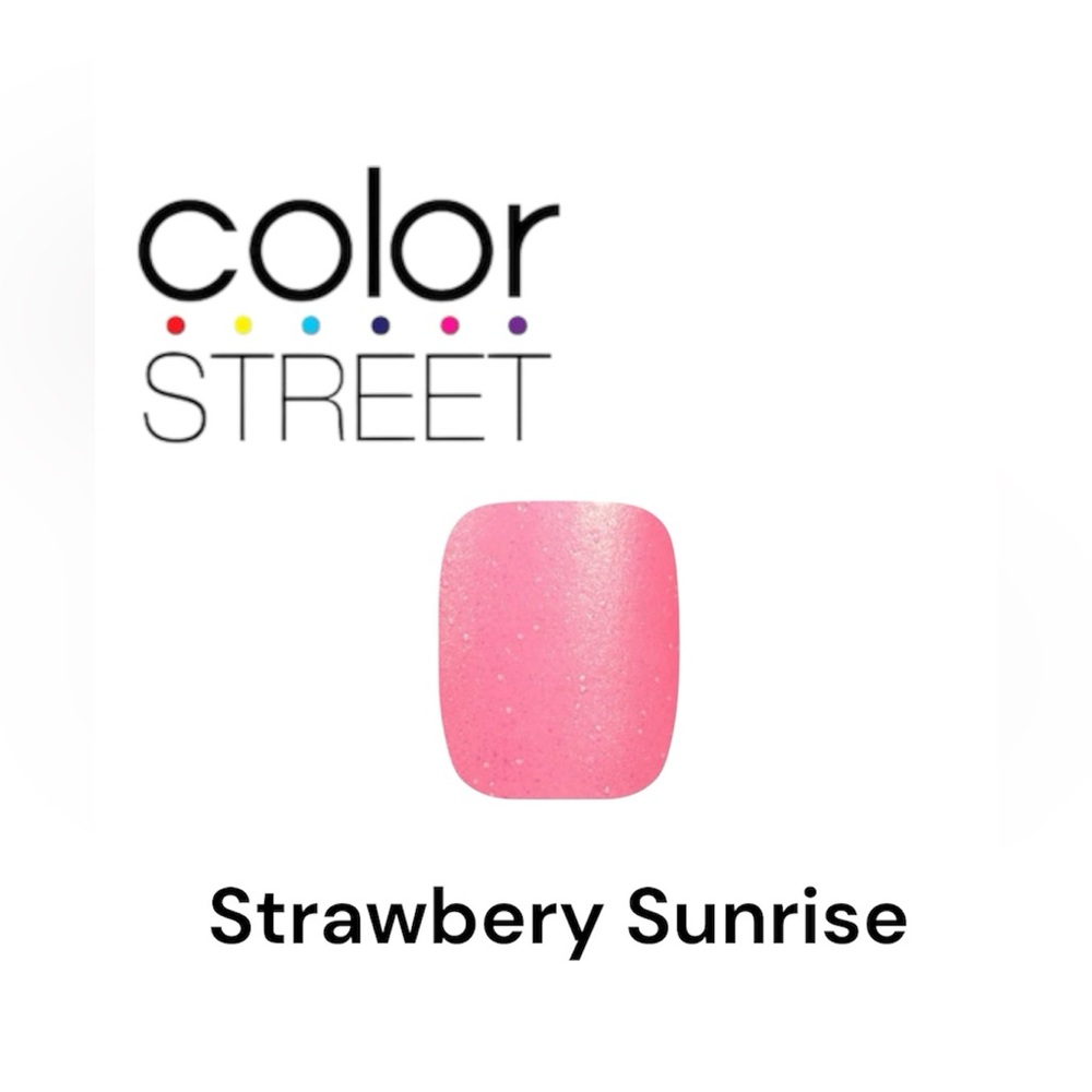 3 FOR $35: COLOR STREET Nail Strips - Strawberry Sunrise Pedicure